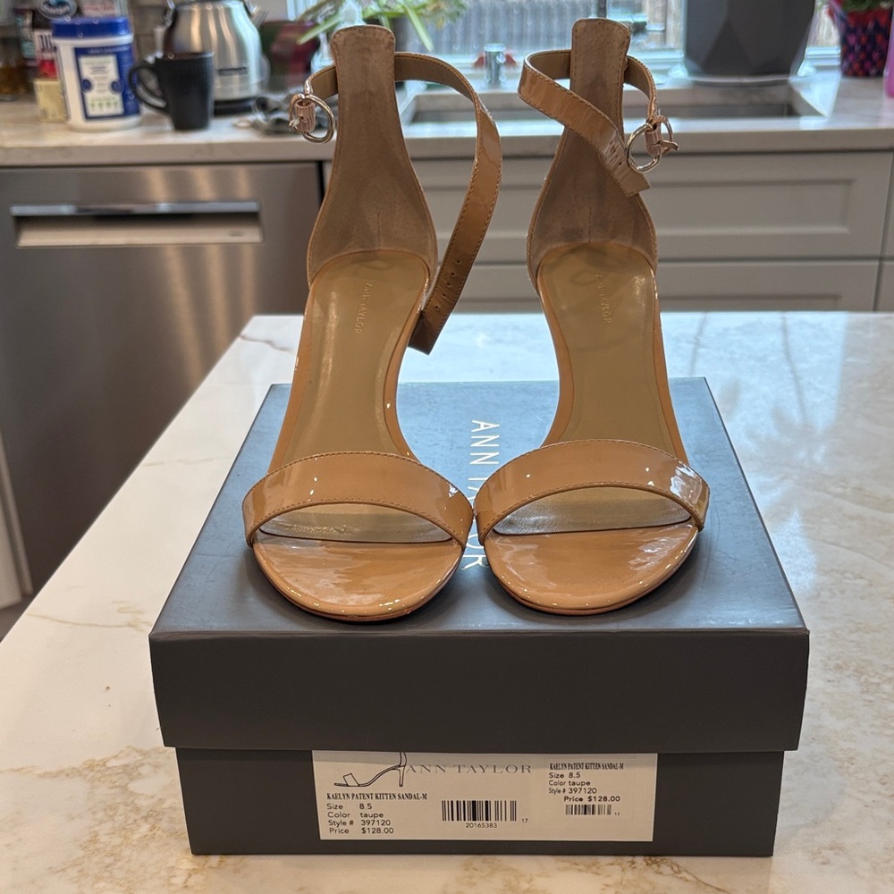 Ann Taylor Nude Heeled Sandals